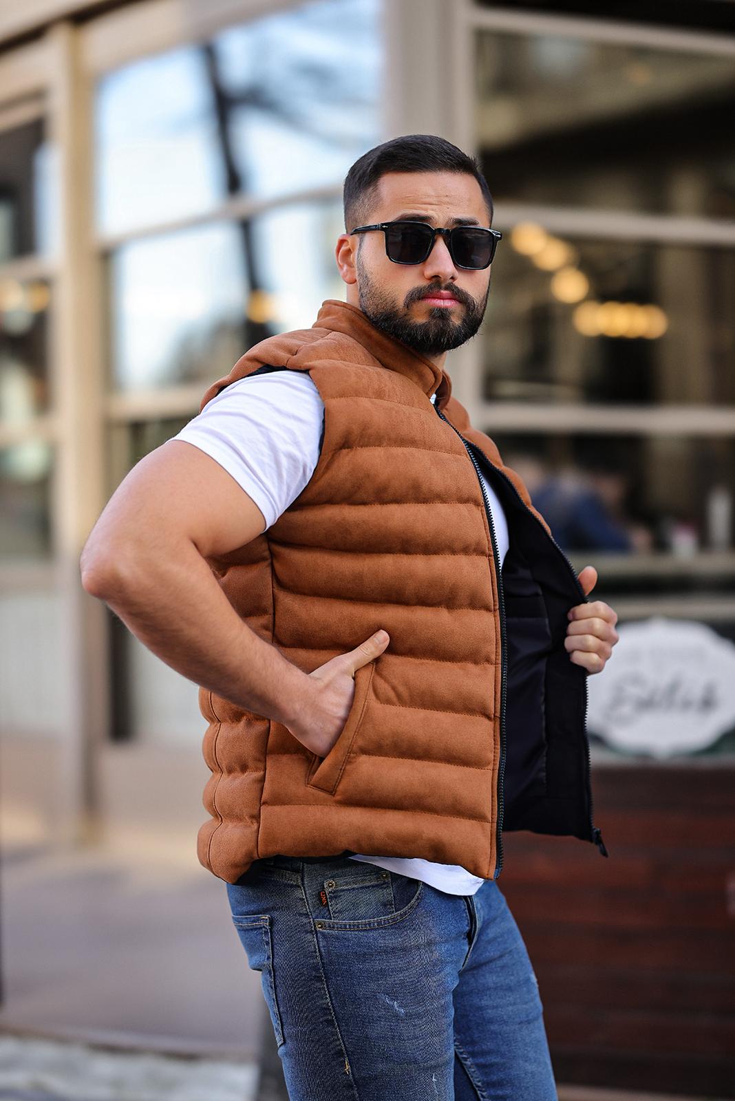 Muški prsluk - Nugat braon