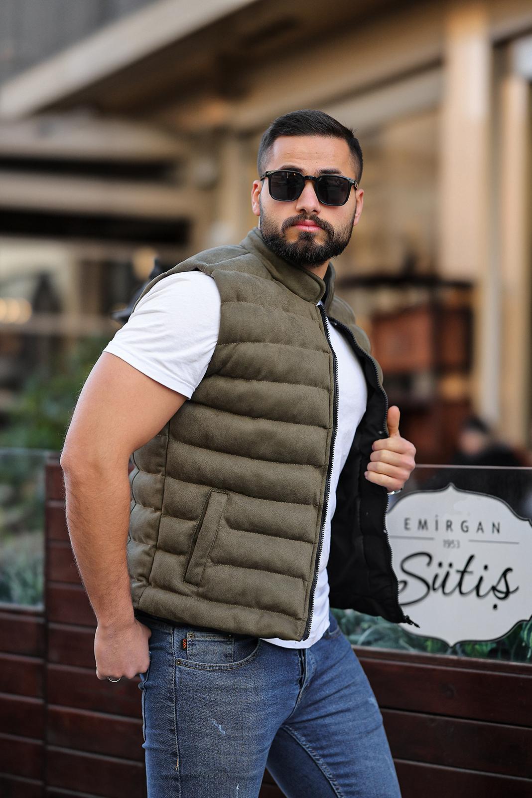 Muški prsluk - Maslinasti